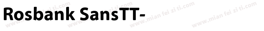 Rosbank SansTT字体转换